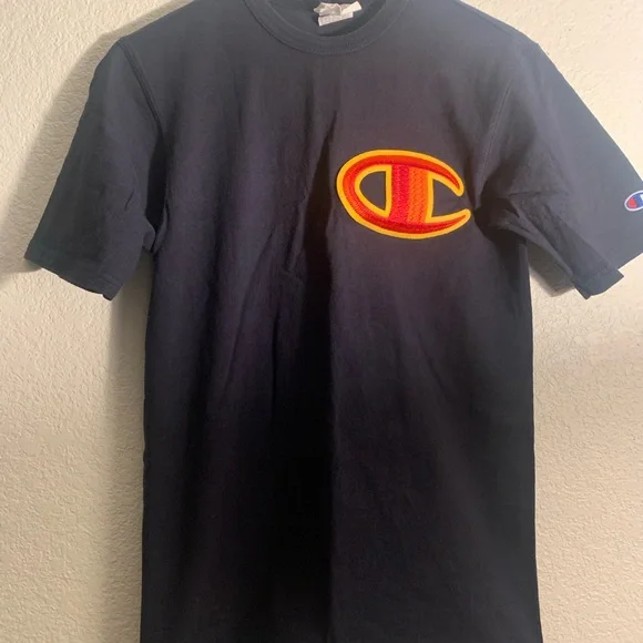 - Champion Kids Shirt - Navy with Red Logo - Picture 7 of 8